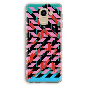 CaseCompany Skew Blush 2: Samsung Galaxy J6 (2018) Transparant Hoesje