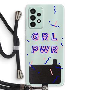CaseCompany GRL PWR: Samsung Galaxy A52s 5G Transparant Hoesje met koord
