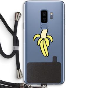 CaseCompany Banana: Samsung Galaxy S9 Plus Transparant Hoesje met koord
