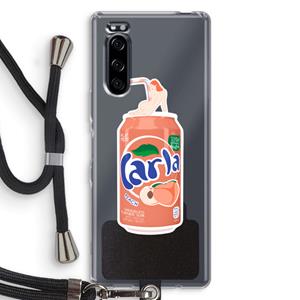 CaseCompany S(peach)less: Sony Xperia 5 Transparant Hoesje met koord