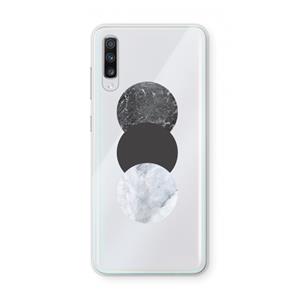 CaseCompany Marmeren cirkels: Samsung Galaxy A70 Transparant Hoesje