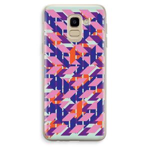 CaseCompany Skew Blush 3: Samsung Galaxy J6 (2018) Transparant Hoesje