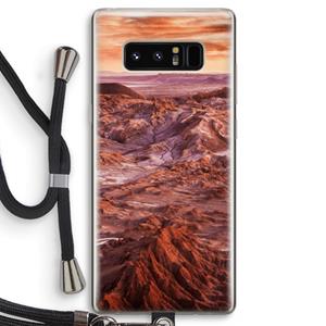 CaseCompany Mars: Samsung Galaxy Note 8 Transparant Hoesje met koord