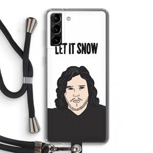 CaseCompany Let It Snow: Samsung Galaxy S21 Plus Transparant Hoesje met koord