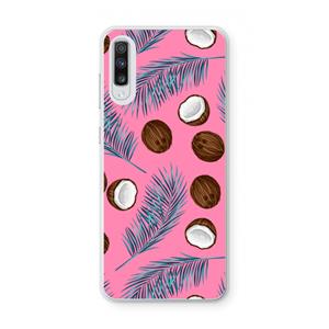 CaseCompany Kokosnoot roze: Samsung Galaxy A70 Transparant Hoesje