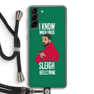CaseCompany Sleigh Bells Ring: Samsung Galaxy S21 Plus Transparant Hoesje met koord