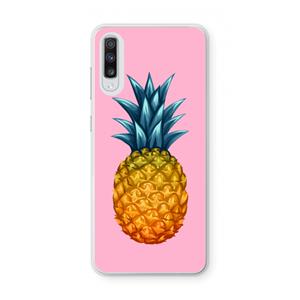 CaseCompany Grote ananas: Samsung Galaxy A70 Transparant Hoesje
