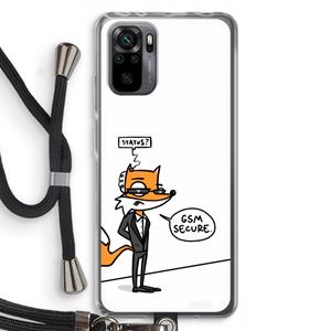 CaseCompany GSM secure: Xiaomi Redmi Note 10 Pro Transparant Hoesje met koord