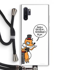 CaseCompany Geen Gezeik: Samsung Galaxy Note 10 Plus Transparant Hoesje met koord