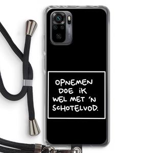 CaseCompany Schotelvod: Xiaomi Redmi Note 10 Pro Transparant Hoesje met koord