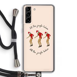 CaseCompany Jingle Ladies: Samsung Galaxy S21 Plus Transparant Hoesje met koord