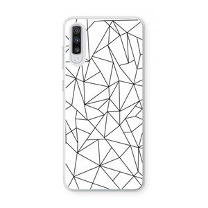 CaseCompany Geometrische lijnen zwart: Samsung Galaxy A70 Transparant Hoesje
