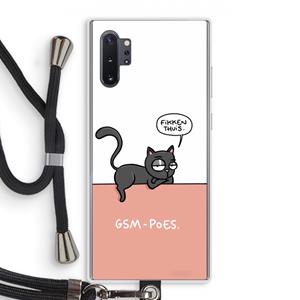 CaseCompany GSM poes: Samsung Galaxy Note 10 Plus Transparant Hoesje met koord