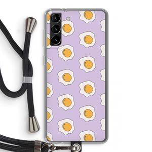 CaseCompany Bacon to my eggs #1: Samsung Galaxy S21 Plus Transparant Hoesje met koord