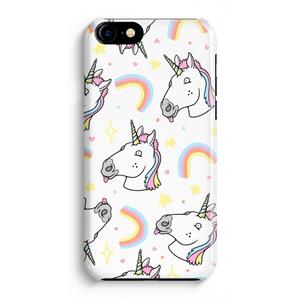 CaseCompany Rainbow Unicorn: Volledig Geprint iPhone 7 Plus Hoesje