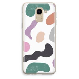 CaseCompany Memphis Shapes: Samsung Galaxy J6 (2018) Transparant Hoesje