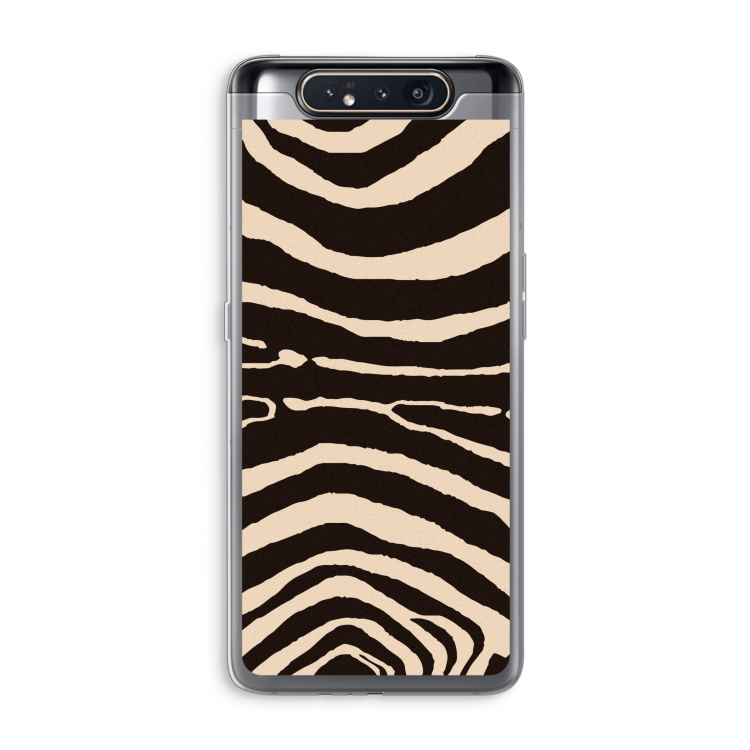 CaseCompany Arizona Zebra: Samsung Galaxy A80 Transparant Hoesje