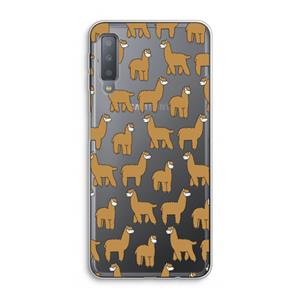 CaseCompany Alpacas: Samsung Galaxy A7 (2018) Transparant Hoesje