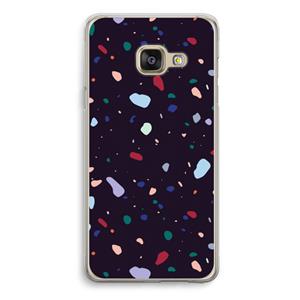 CaseCompany Dark Rounded Terrazzo: Samsung Galaxy A3 (2016) Transparant Hoesje