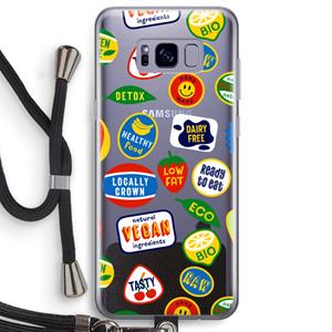 CaseCompany Fruitsticker: Samsung Galaxy S8 Plus Transparant Hoesje met koord