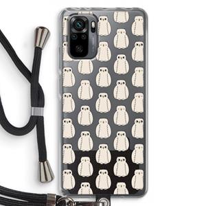 CaseCompany Uilen: Xiaomi Redmi Note 10 Pro Transparant Hoesje met koord