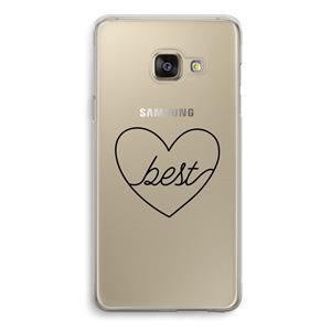 CaseCompany Best heart black: Samsung Galaxy A3 (2016) Transparant Hoesje