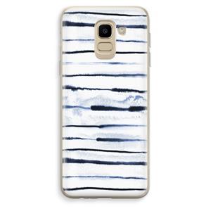 CaseCompany Ink Stripes: Samsung Galaxy J6 (2018) Transparant Hoesje
