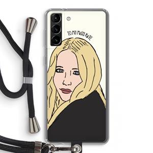 CaseCompany Mary Kate: Samsung Galaxy S21 Plus Transparant Hoesje met koord