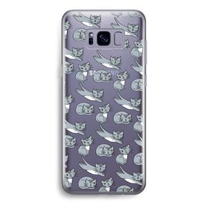 CaseCompany Poezen: Samsung Galaxy S8 Transparant Hoesje