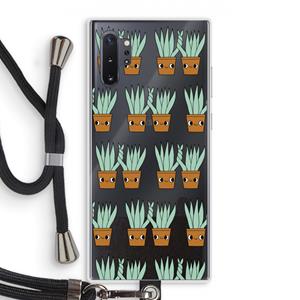 CaseCompany Sansevieria: Samsung Galaxy Note 10 Plus Transparant Hoesje met koord