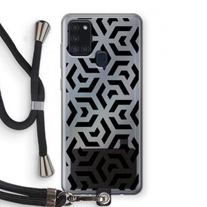 CaseCompany Crazy pattern: Samsung Galaxy A21s Transparant Hoesje met koord