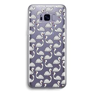 CaseCompany Zwanen: Samsung Galaxy S8 Transparant Hoesje