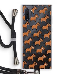 CaseCompany Pony: Samsung Galaxy Note 10 Plus Transparant Hoesje met koord