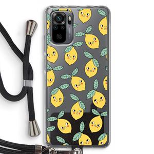 CaseCompany Citroenen: Xiaomi Redmi Note 10 Pro Transparant Hoesje met koord