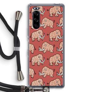 CaseCompany Mammoet: Sony Xperia 5 Transparant Hoesje met koord
