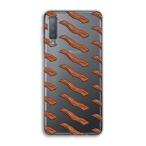 CaseCompany Bacon to my eggs #2: Samsung Galaxy A7 (2018) Transparant Hoesje