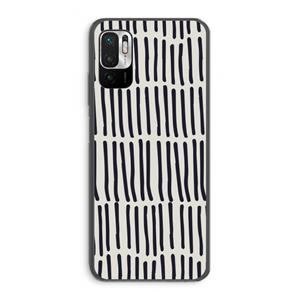 CaseCompany Moroccan stripes: Xiaomi Redmi Note 10 5G Transparant Hoesje
