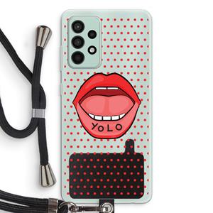 CaseCompany Yolo Denise: Samsung Galaxy A52s 5G Transparant Hoesje met koord
