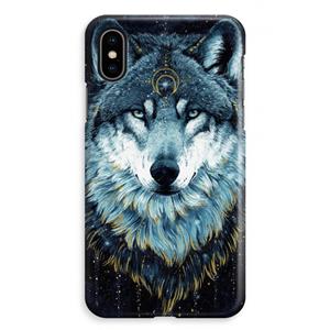 CaseCompany Darkness Wolf: iPhone XS Max Volledig Geprint Hoesje