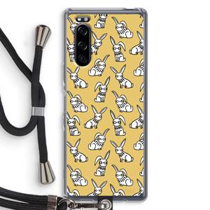 CaseCompany Haas: Sony Xperia 5 Transparant Hoesje met koord