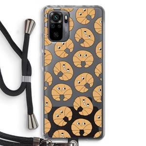 CaseCompany Croissant: Xiaomi Redmi Note 10 Pro Transparant Hoesje met koord