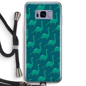 CaseCompany Diplodocus: Samsung Galaxy S8 Plus Transparant Hoesje met koord