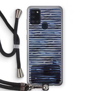 CaseCompany Verrassende lijnen: Samsung Galaxy A21s Transparant Hoesje met koord