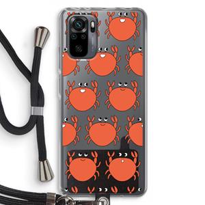 CaseCompany Krab: Xiaomi Redmi Note 10 Pro Transparant Hoesje met koord