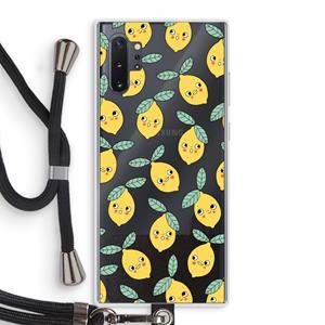 CaseCompany Citroenen: Samsung Galaxy Note 10 Plus Transparant Hoesje met koord