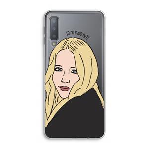CaseCompany Mary Kate: Samsung Galaxy A7 (2018) Transparant Hoesje
