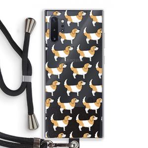 CaseCompany Doggy: Samsung Galaxy Note 10 Plus Transparant Hoesje met koord