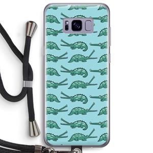 CaseCompany Kroko: Samsung Galaxy S8 Plus Transparant Hoesje met koord