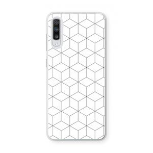 CaseCompany Zwart-witte kubussen: Samsung Galaxy A70 Transparant Hoesje