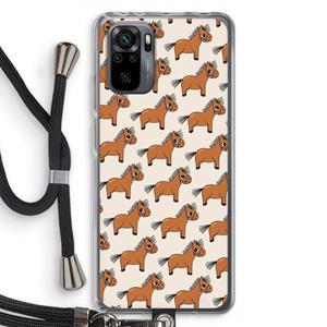 CaseCompany Pony: Xiaomi Redmi Note 10 Pro Transparant Hoesje met koord